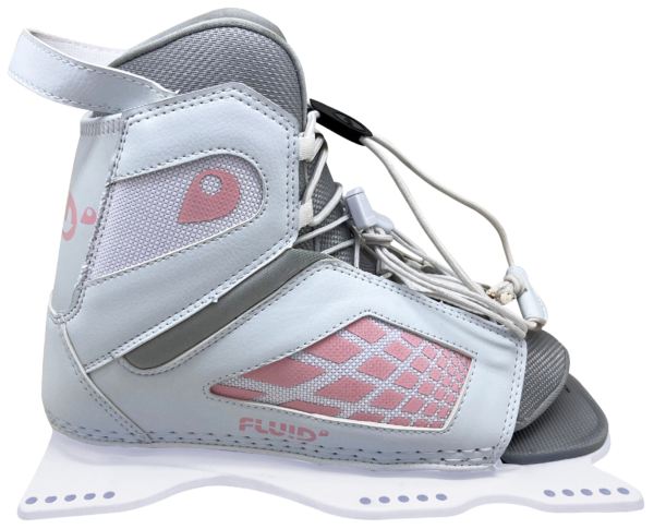 Fluid Womens White Genesis Lace Adjustable Front Water Ski boot