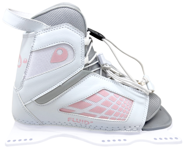 Fluid Womens White Genesis Lace Adjustable Front Water Ski boot